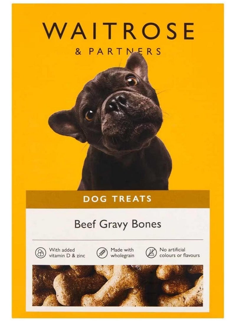 مكافآت للكلاب بنكهة مرق اللحم البقري، مصنوعة من الحبوب الكاملة، غنية بفيتامين د والزنك، خالية من الألوان والنكهات الاصطناعية، ٥٠٠ غرام